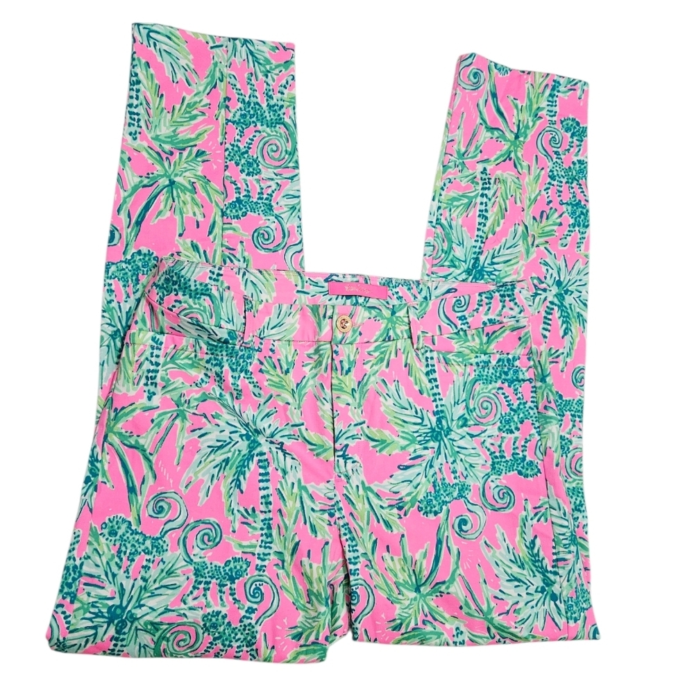 Lilly Pulitzer Kelly High Rise Skinny Ankle Hangin Around Pink Pants NEW